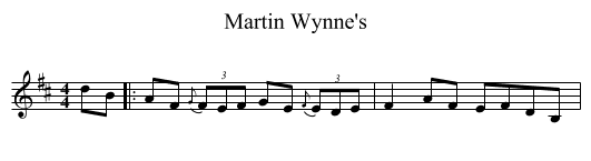 Martin Wynne's - staff notation