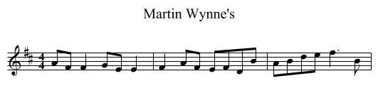 Martin Wynne's - staff notation