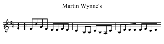 Martin Wynne's - staff notation