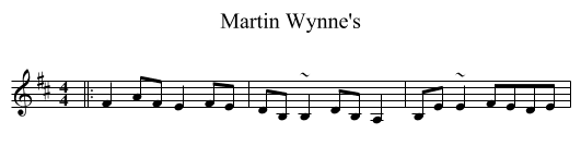 Martin Wynne's - staff notation