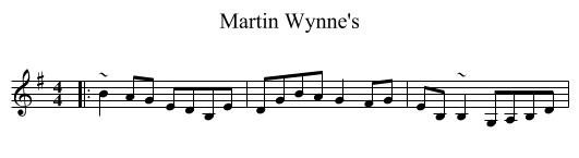 Martin Wynne's - staff notation