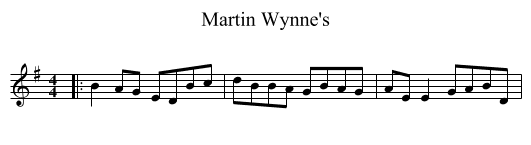 Martin Wynne's - staff notation