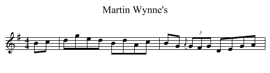 Martin Wynne's - staff notation