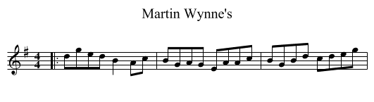 Martin Wynne's - staff notation