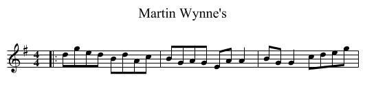 Martin Wynne's - staff notation