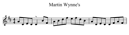 Martin Wynne's - staff notation