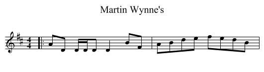 Martin Wynne's - staff notation