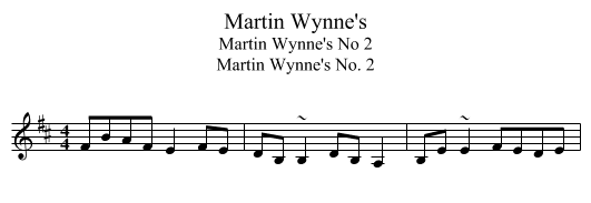 Martin Wynne's - staff notation