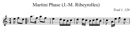 Martini Phase (J.-M. Ribeyrolles) - staff notation