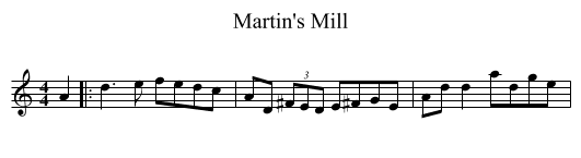 Martin's Mill - staff notation