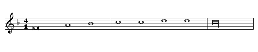 Martinsgans - staff notation