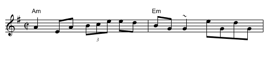 Mary Bergin's - staff notation