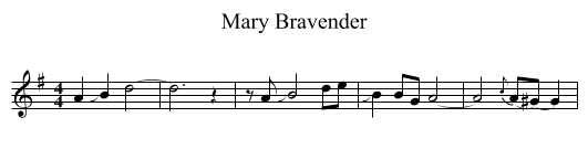 Mary Bravender - staff notation