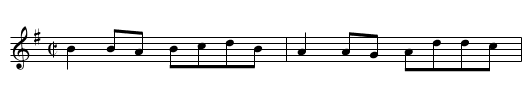 Mary Brennan's Favourite - staff notation