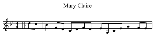 Mary Claire - staff notation