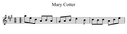 Mary Cotter - staff notation