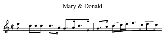 Mary & Donald - staff notation