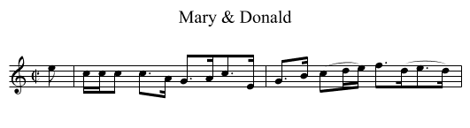 Mary & Donald - staff notation