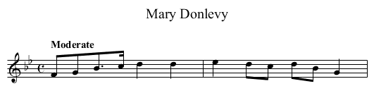 Mary Donlevy - staff notation