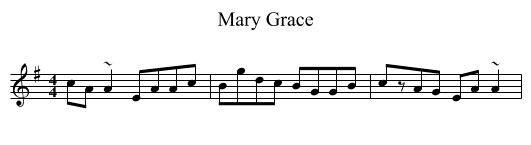 Mary Grace - staff notation