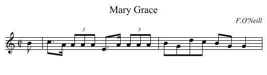 Mary Grace - staff notation
