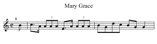 Mary Grace - staff notation
