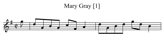 Mary Gray [1] - staff notation