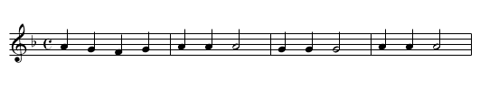 Mary had a little lamb - staff notation