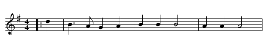 Mary Had a Little Lamb - staff notation