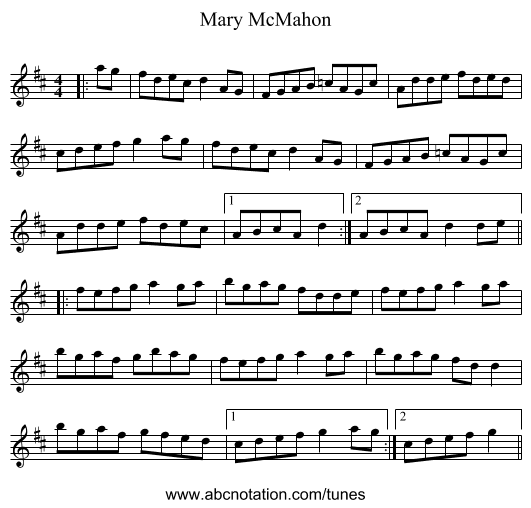 Mary McMahon - staff notation