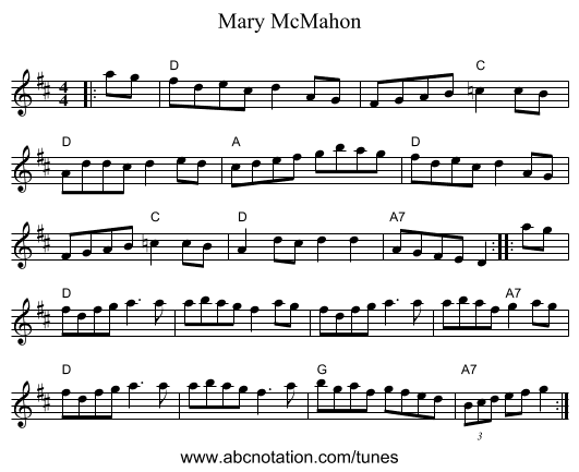 Mary McMahon - staff notation