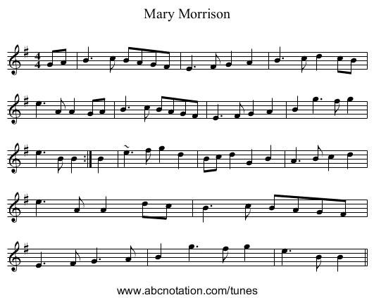 Mary Morrison - staff notation
