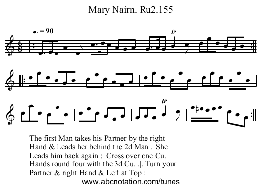 Mary Nairn. Ru2.155 - staff notation