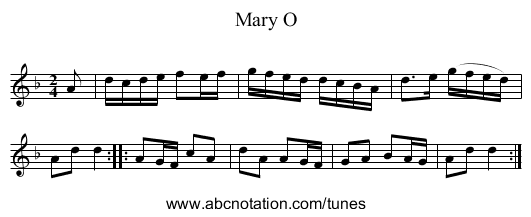Mary O - staff notation