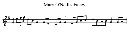Mary O'Neill's Fancy - staff notation
