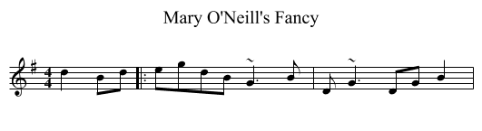 Mary O'Neill's Fancy - staff notation