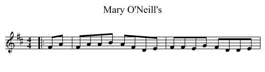 Mary O'Neill's - staff notation