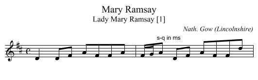 Mary Ramsay - staff notation