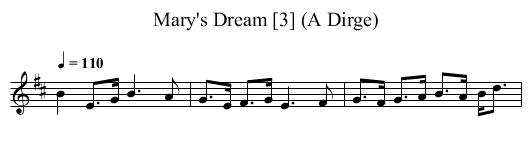 Mary's Dream [3] (A Dirge) - staff notation