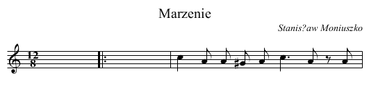 Marzenie - staff notation