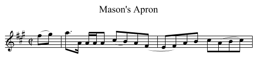 Mason's Apron - staff notation