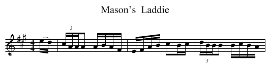 Mason’s  Laddie - staff notation