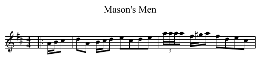 Mason's Men - staff notation
