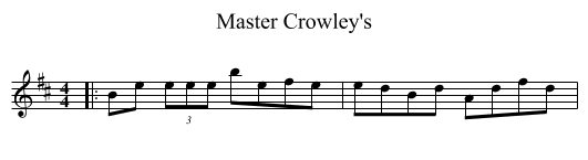 Master Crowley's - staff notation