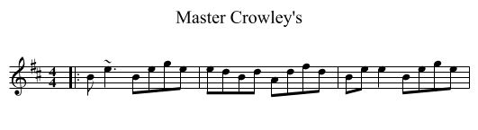 Master Crowley's - staff notation
