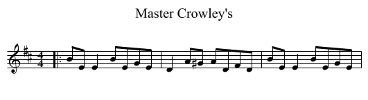 Master Crowley's - staff notation