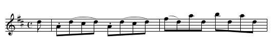 Master Erskine's Hornpipe - staff notation