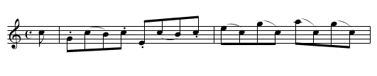 Master Erskine's Hornpipe - staff notation