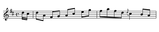 Master Linley's Hornpipe - staff notation