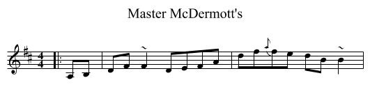 Master McDermott's - staff notation